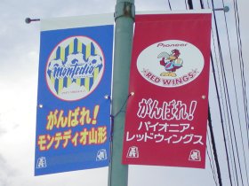 写真:応援フラッグ