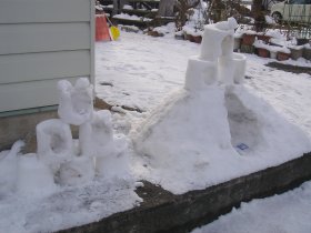 写真:高擶地域の雪灯篭