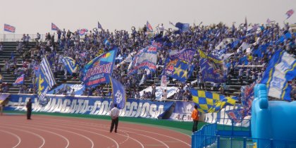 写真:ゴールネット裏