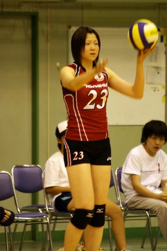 写真：パイオニア・香野晶子選手(No.23)