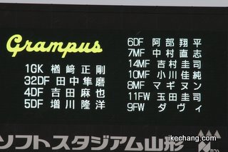 写真:名古屋のスターティングメンバー