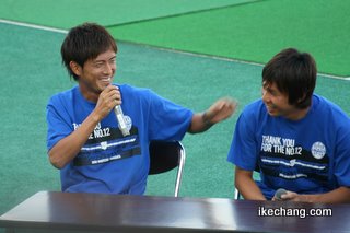 写真：石川竜也選手と北村知隆選手