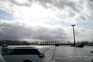 写真：特設駐車場からの空の眺め（モンテディオ山形vs.鹿島アントラーズ）