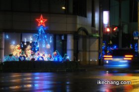 写真：JR天童駅前のクリスマスイルミネーション
