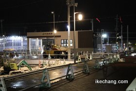 写真：照明に照らされた天童南駅（JR天童南駅）
