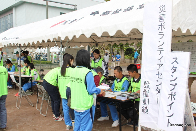 写真：災害ボランティアセンター設置訓練（天童市総合防災訓練）