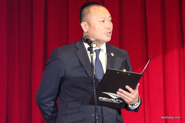 写真：あいさつする相田健太郎代表取締役社長（モンテディオ山形キックオフイベント2020）