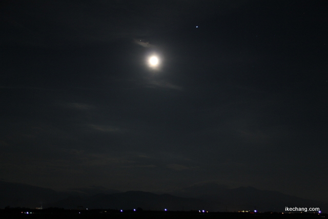 写真：月と木星と土星