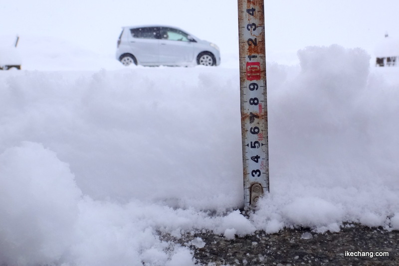 画像：年越しの降雪量は10センチ