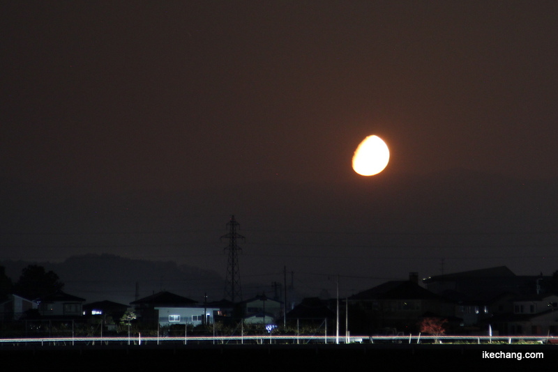 画像：不気味な大きくて黄色い月