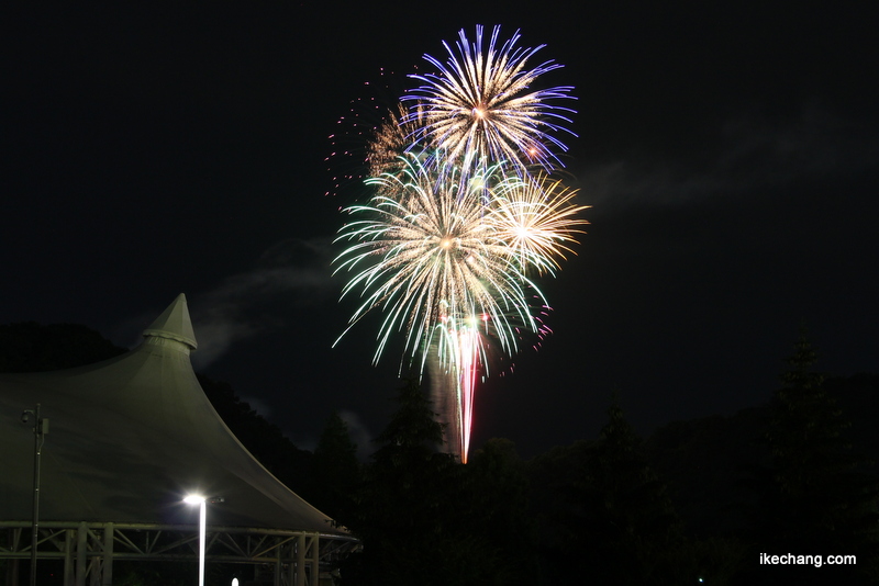 画像：舞鶴山からの打ち上げ花火