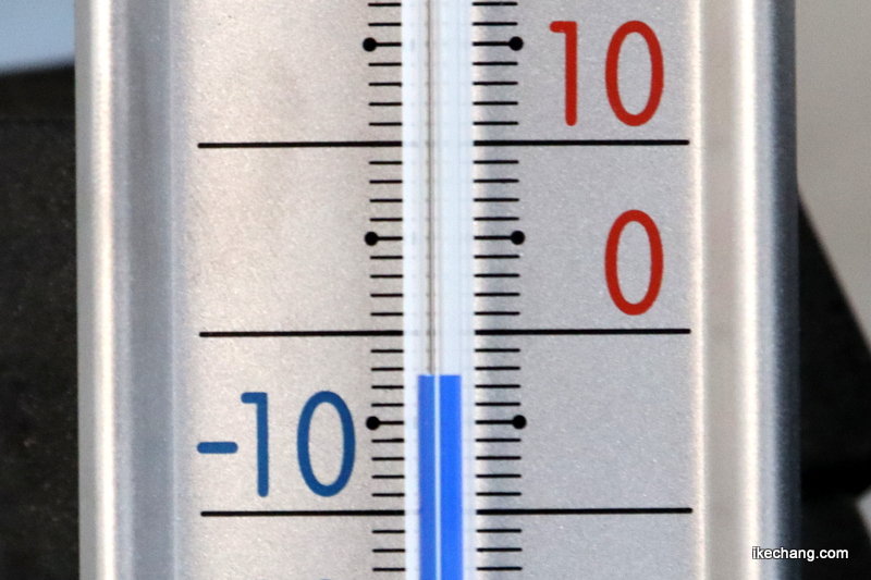 写真：気温マイナス2度