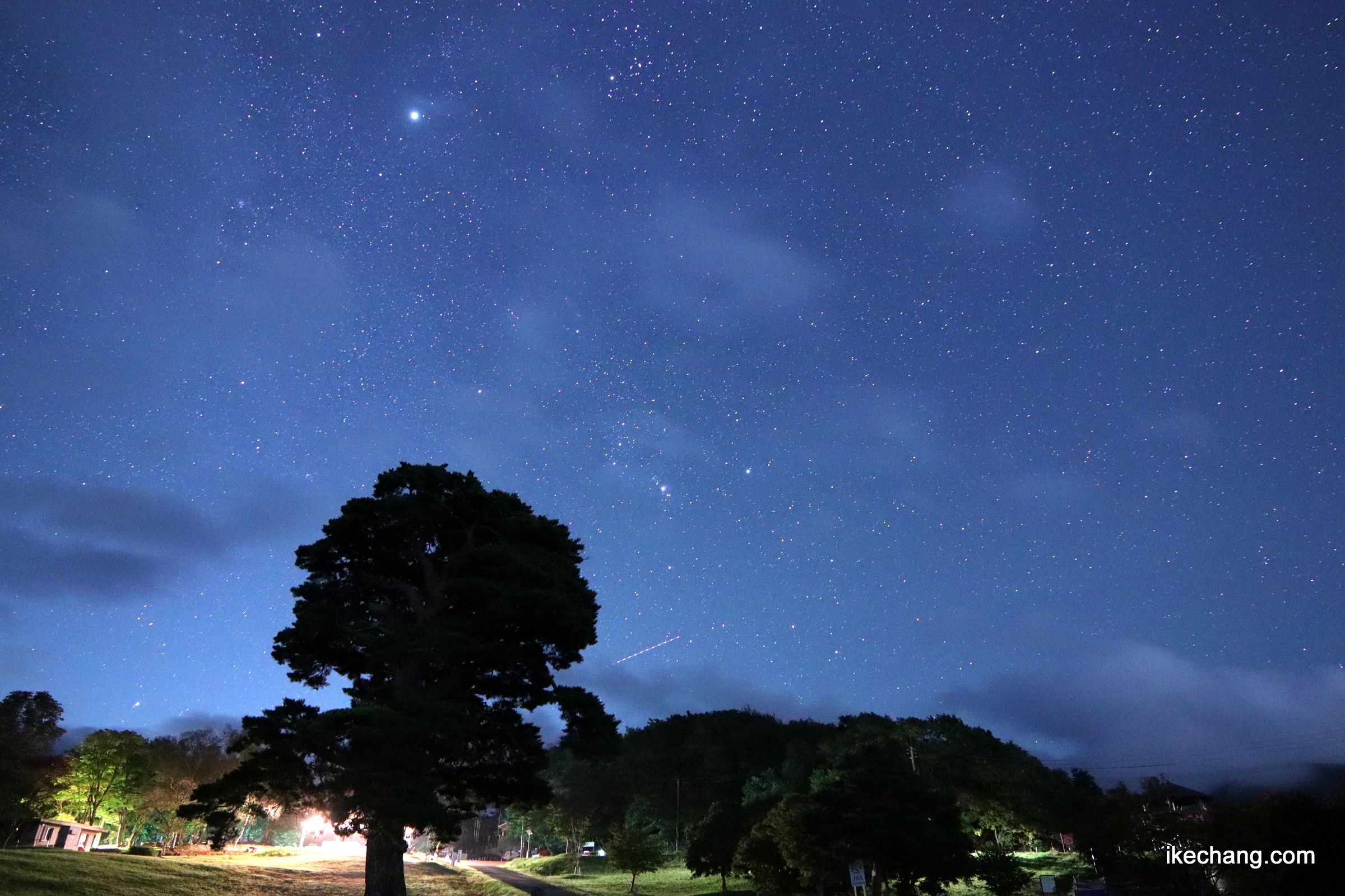 画像：天童高原キャンプ場の星空