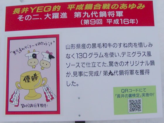 写真:長井商工会議所青年部のPR看板(2)
