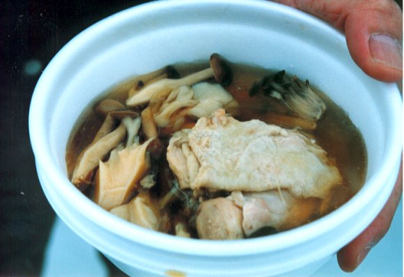 Pot of chicken and mushroom (42KB-jpeg)