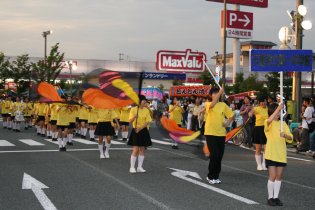 写真：マーチングパレード（天童第一中学校）